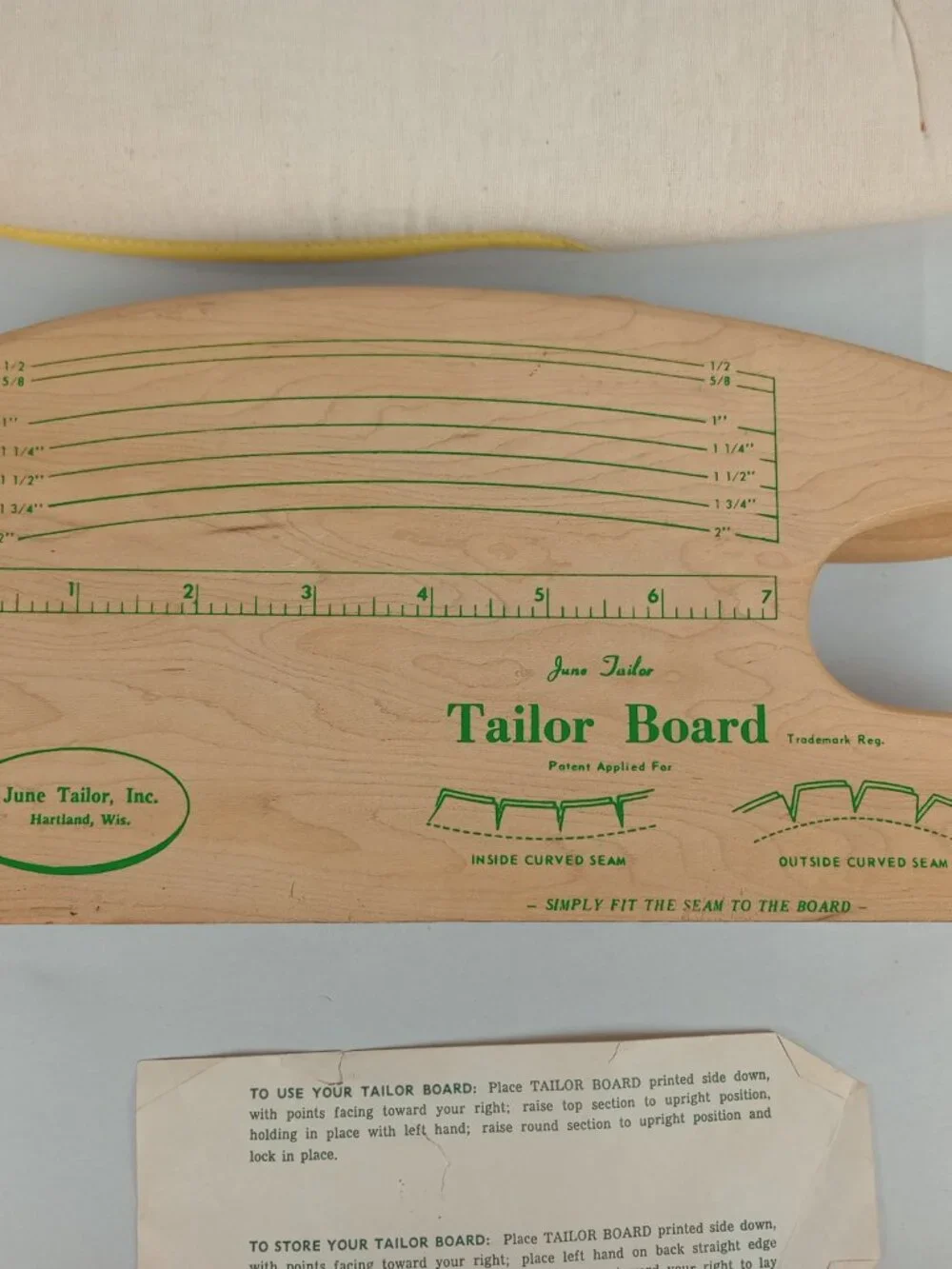 VTG June Tailor Inc. Tailor Board Seamstress‎ Folding Pressing Board With Cover